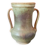 Vase grès vert
