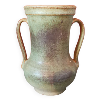 Vase grès vert