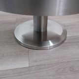 Large brushed metal plant pot holder 1970