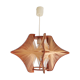 Age french 60s mid century wooden pendant