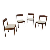 4 Scandinavian teak dining chairs / 1970s