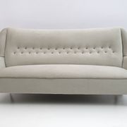 Attributed Gio Ponti Mid-Century Modern Velvet Sofa for ISA, 1950s