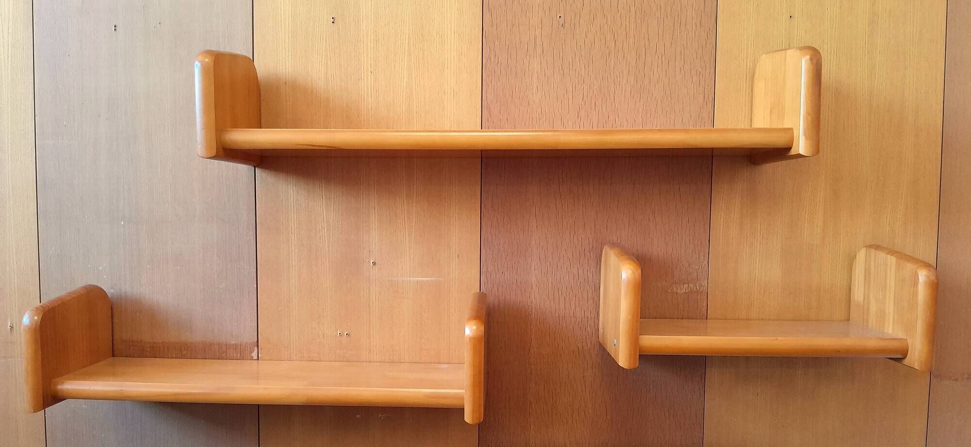 Wall shelves "pine" 1980s