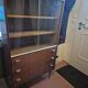 Vintage glass cabinet with 2 glass doors