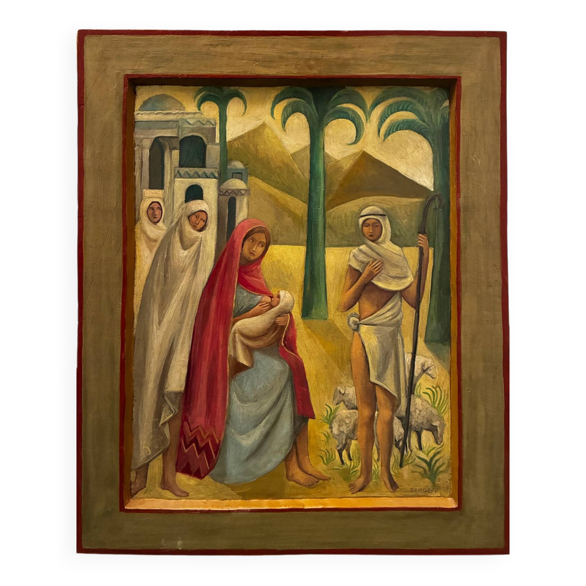 Orientalist painting signed Sergeff, 20th century