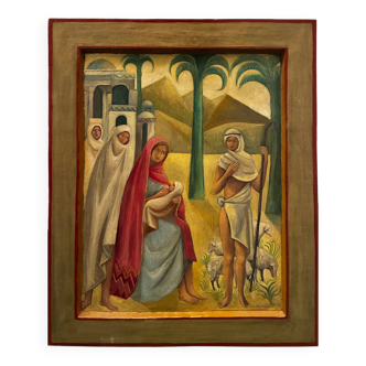 Orientalist painting signed Sergeff, 20th century