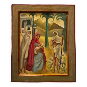 Orientalist painting signed Sergeff, 20th century