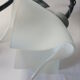 Table lamp in metal and frosted glass by Jean-Pierre Ryckaert, collection "Louisiane" 60's