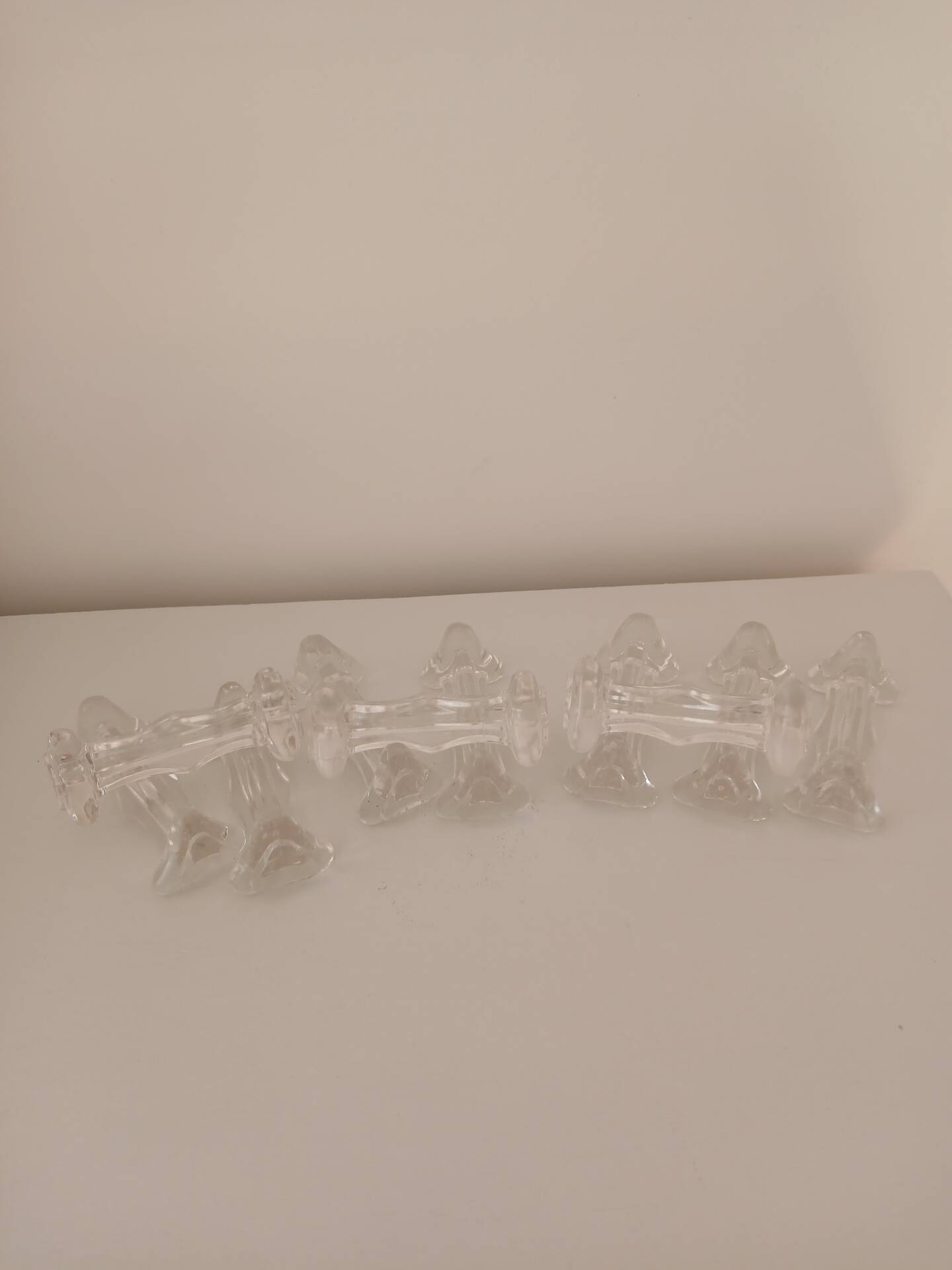 Set of 10 glass knife rests