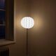 Art Deco Floor Lamp in Brass with Blackened Wood, 1940s