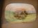 Limoge earthenware dish, Pastoral landscape 51 cm