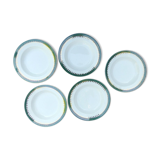 Batch of 5 old plates signed sarreguemines