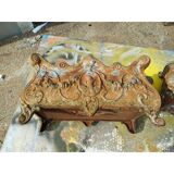 Pair of enamelled cast iron planters from 1900 from Charleville-Mézières