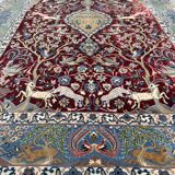 Isfahan wool and silk rug circa 1970 - 163x107cm