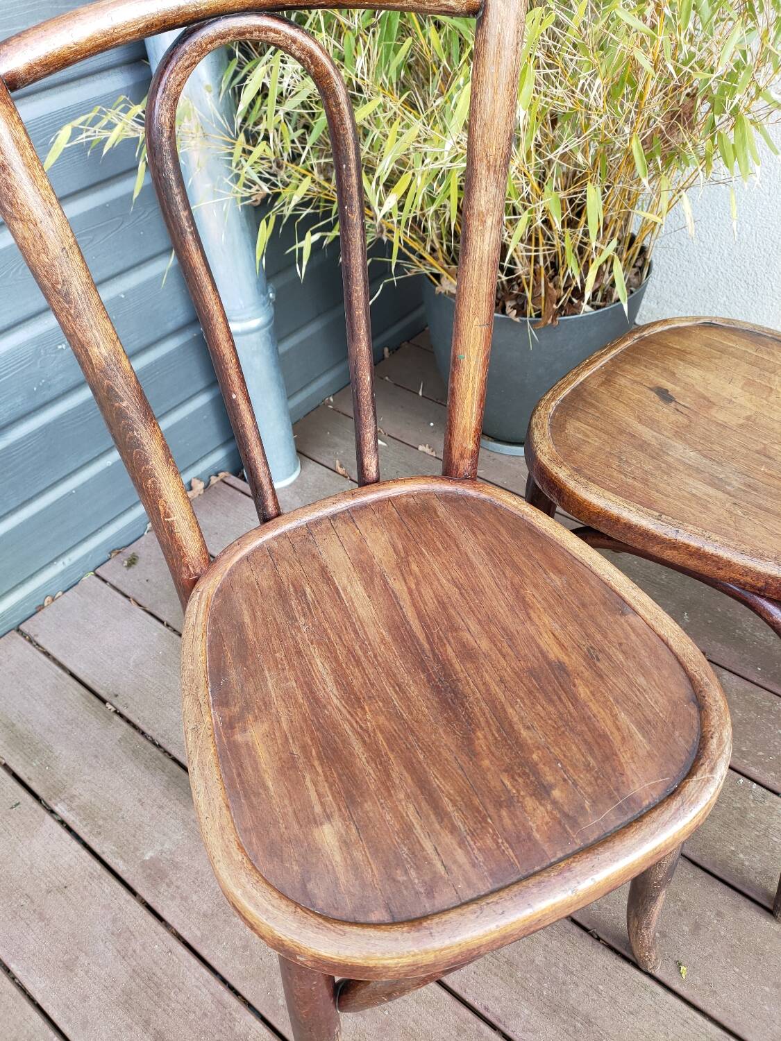 Trio of Baumann bistro chairs 1920