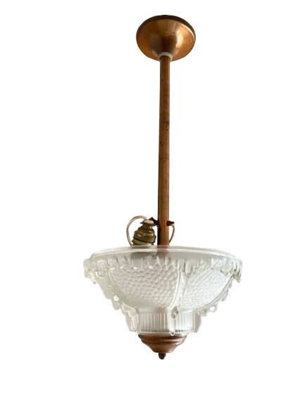 Ezan and Petitot art deco pendant light