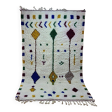 Tapis Berbère 250x150 cm - Explosion de Couleurs et Motifs Géométriques