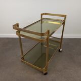 Desserte bar à roulettes années 80