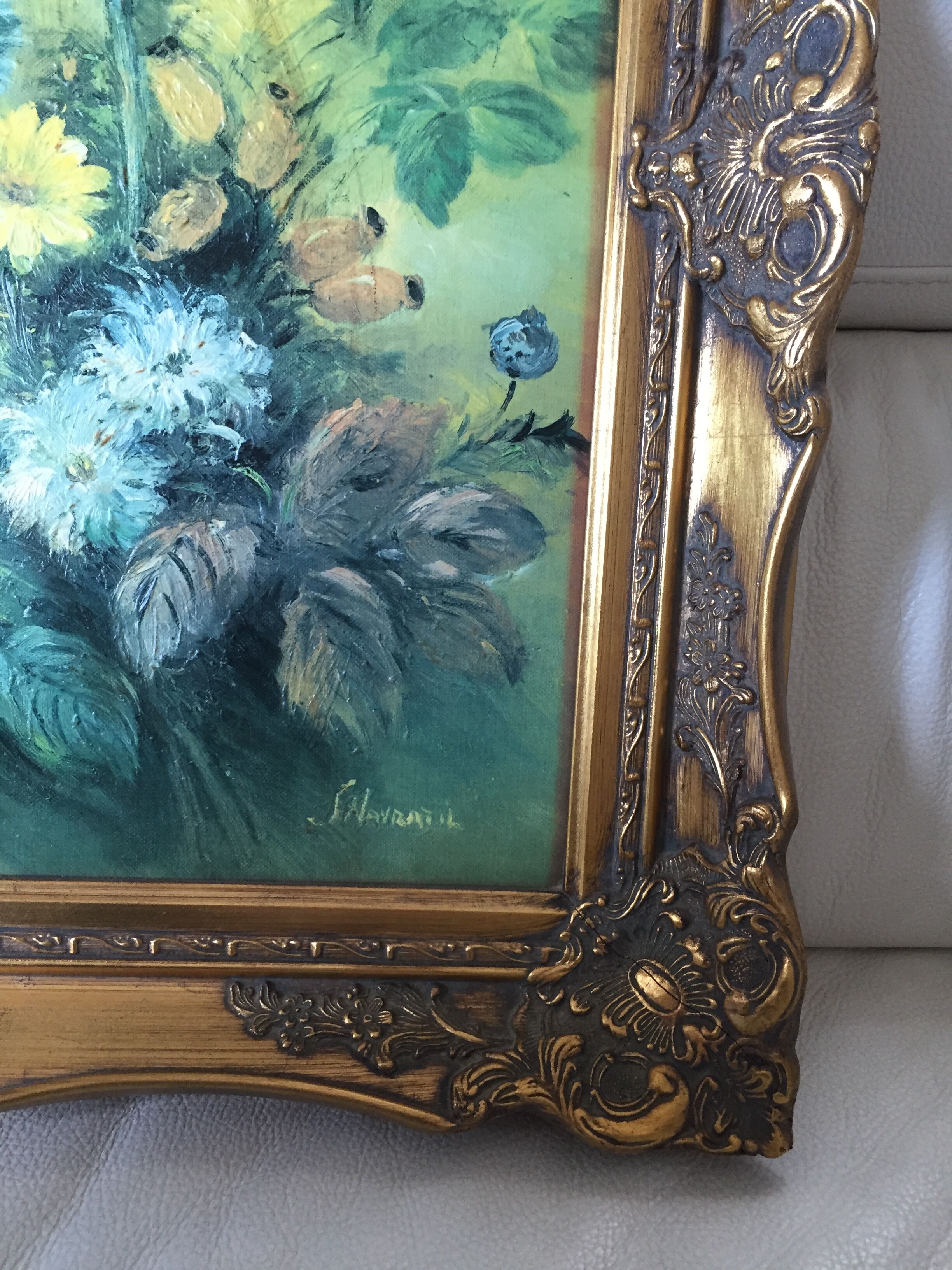 Oil on canvas framed by Sonja Navratil