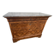 Commode Louis-Philippe en ronce de noyer, marbre Saint-Anne, milieu 19ème