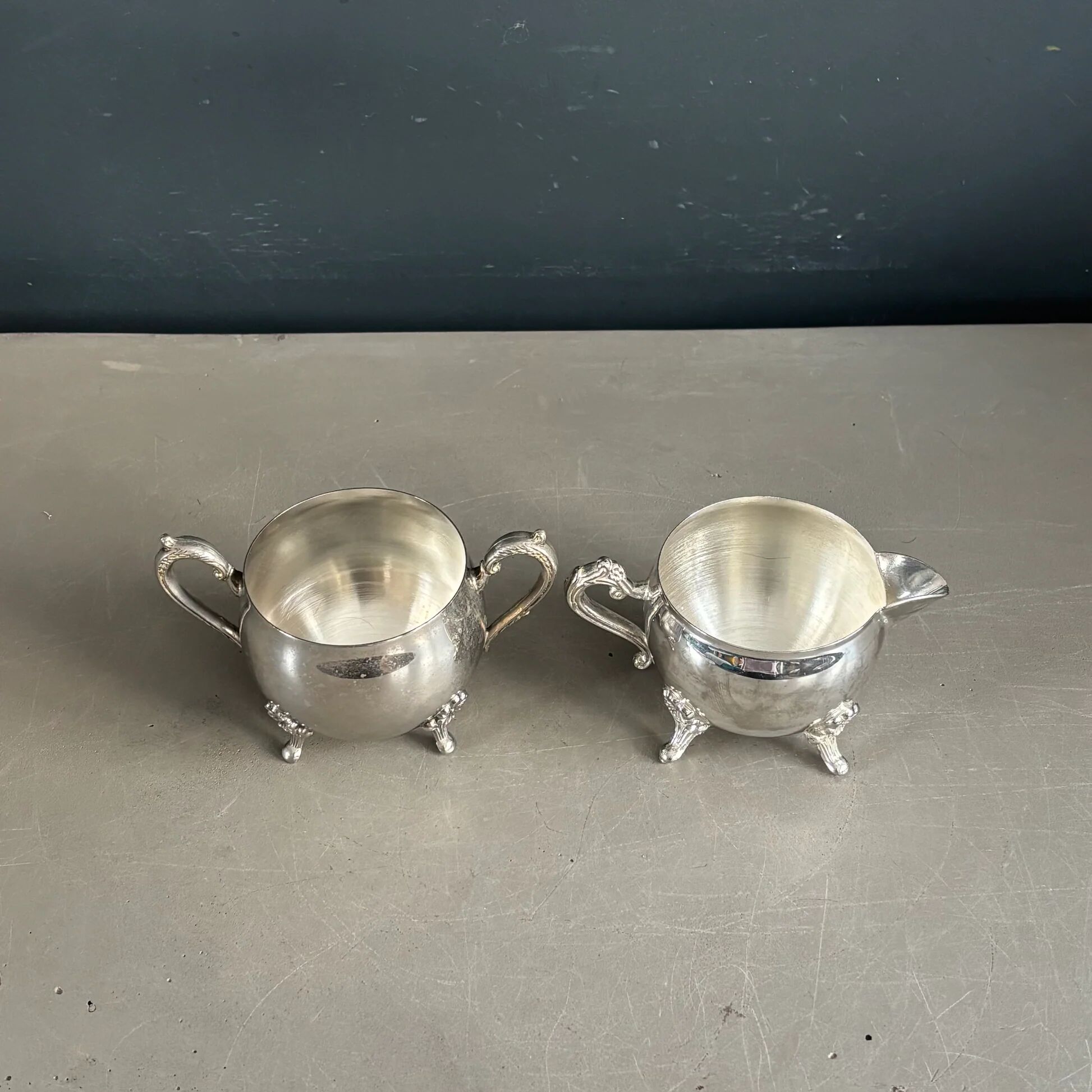 Sugar bowl - silver-plated milk jug
