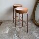 Pair of vintage metal bar stools
