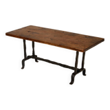 Coffee table in wood and wrought iron