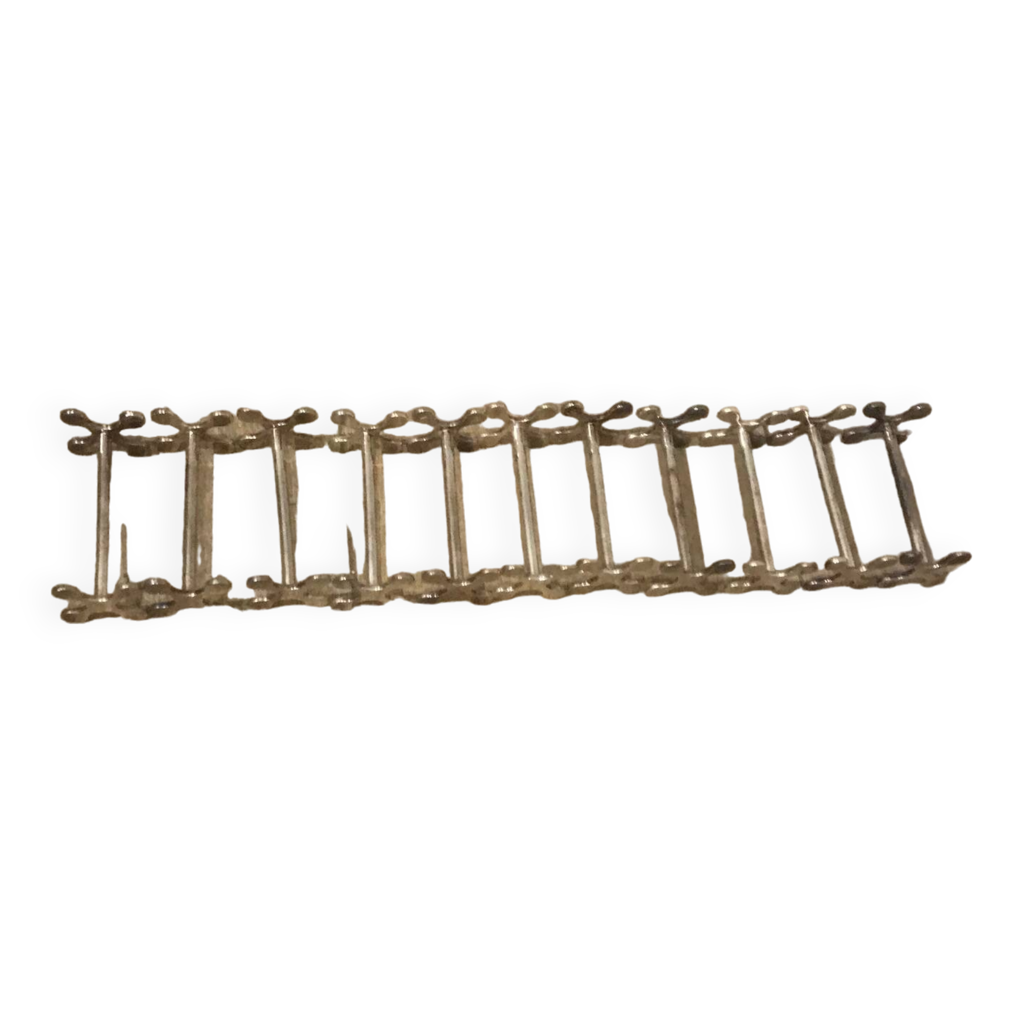 12 silver metal knife holders