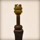 Brutalist lamp base in wrought and beaten iron, France, 1920 to 1960.
