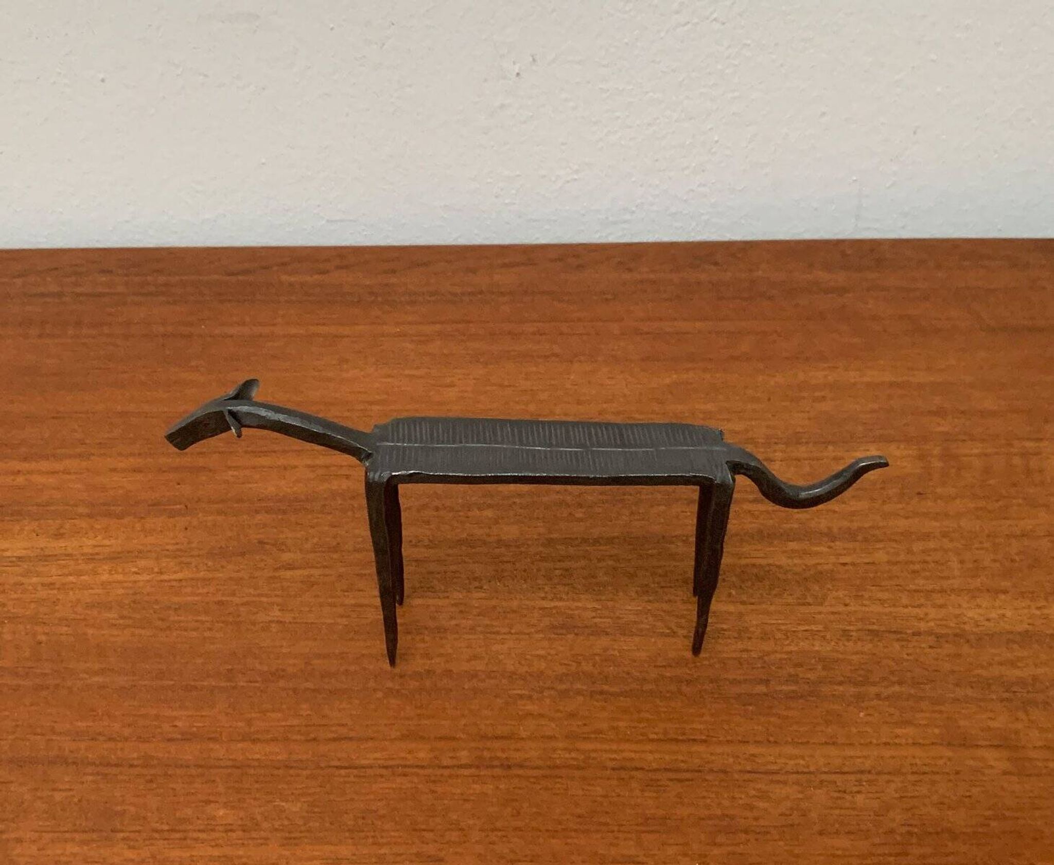 Mid-century wrought iron animal sculpture