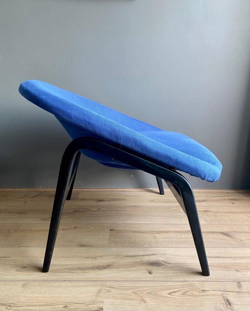 Fauteuil de salon bleu, modèle Columbus, Hartmut Lohmeyer pour Artifort, années 1950