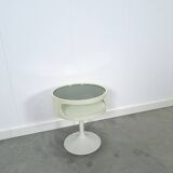 Space age design tafel Opal Möbel met rookglazen blad