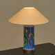 'Reed' table lamp in pottery and brass, mid-century style, 1960.