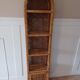 Rattan shelf vintage peacock style