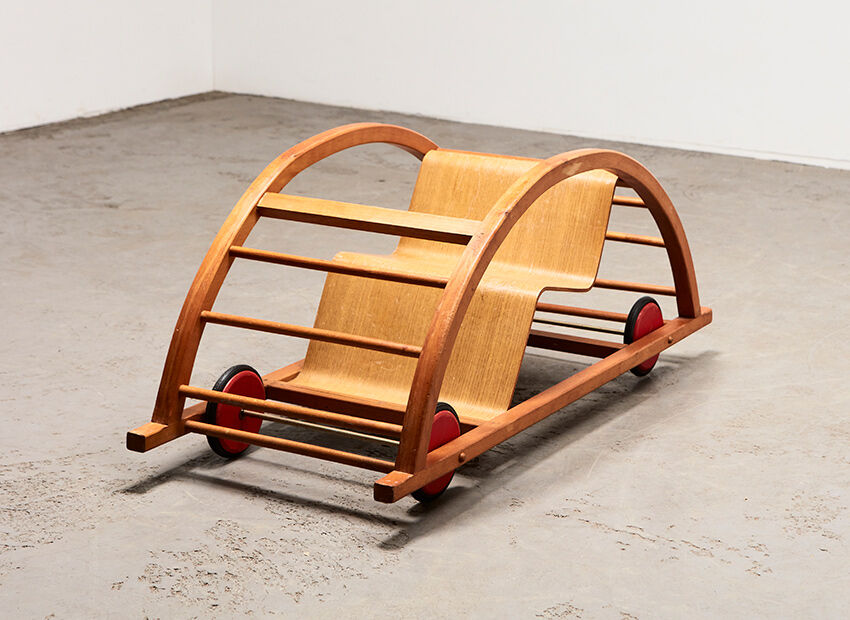 Hans Brockhage Kids Car / Rocking Chair for Siegfried Lenz 1950s