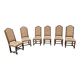 Série de 6 chaises à haut dossier de style Louis XIII