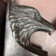 Pair of eagle bookends in patinated bronze – Art Deco style