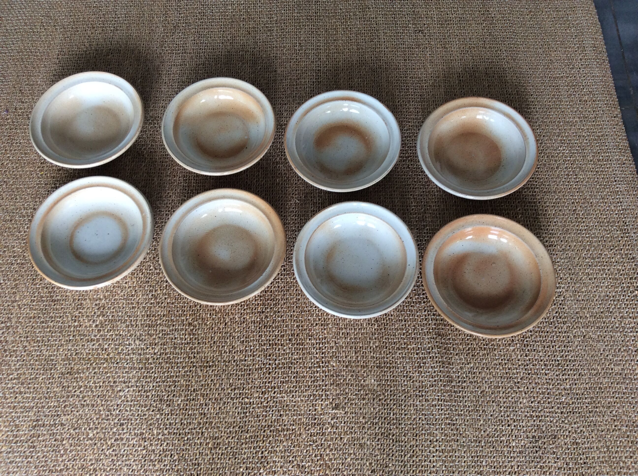 Series of 8 stoneware plates