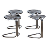 Set of 4 stools by Rodney Kinsman for Bieffeplast, 1970