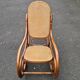Rocking chair rattan and bentwood Vintage tuna