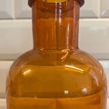 Amber glass bottle vase