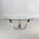 Glass and chrome coffee table by Roger Spunger for Dunbar, 1960s, USA