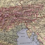 Old map of the Alps from 1928