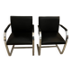 vintage flat steel armchair