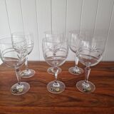 6verres anciens bohemia en cristal