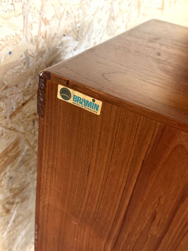 Enfilade en teck des années 1960 1970 H.W. Klein Bramin design danois moderne