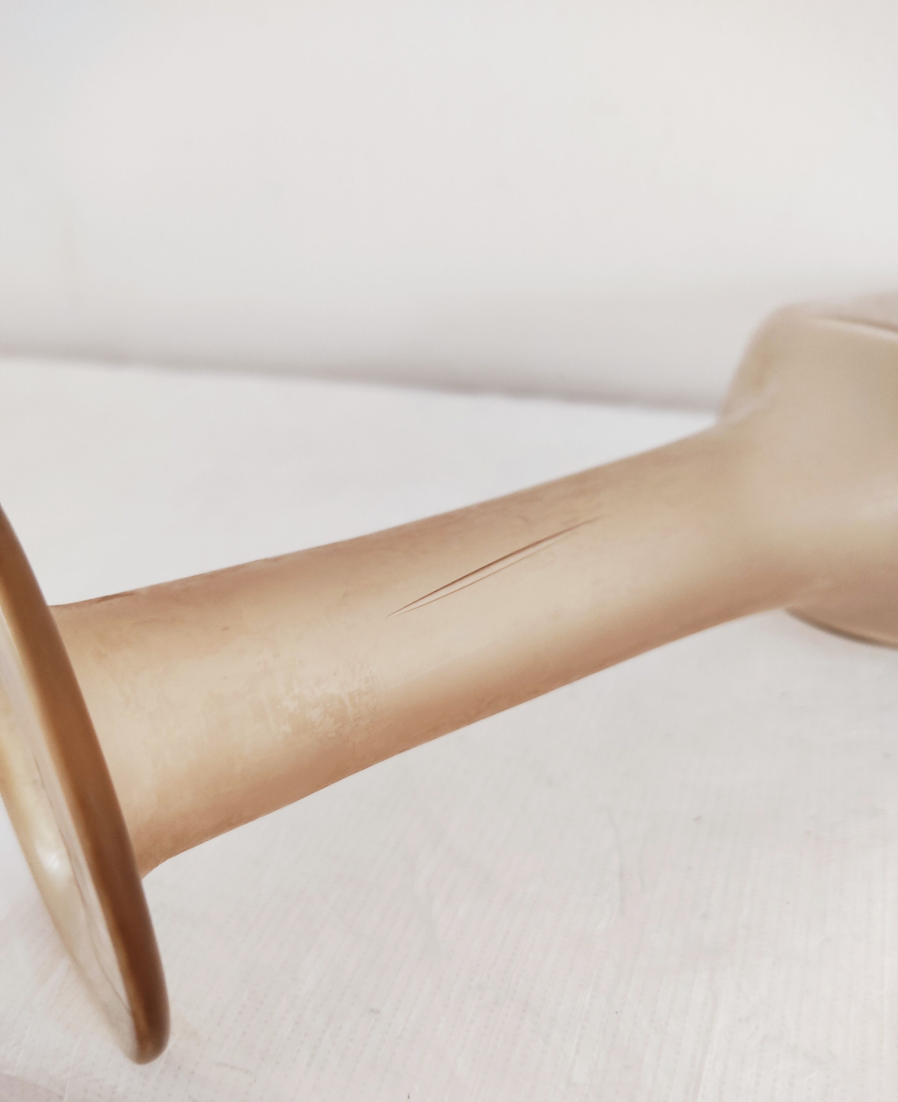 Orange smoked glass vase