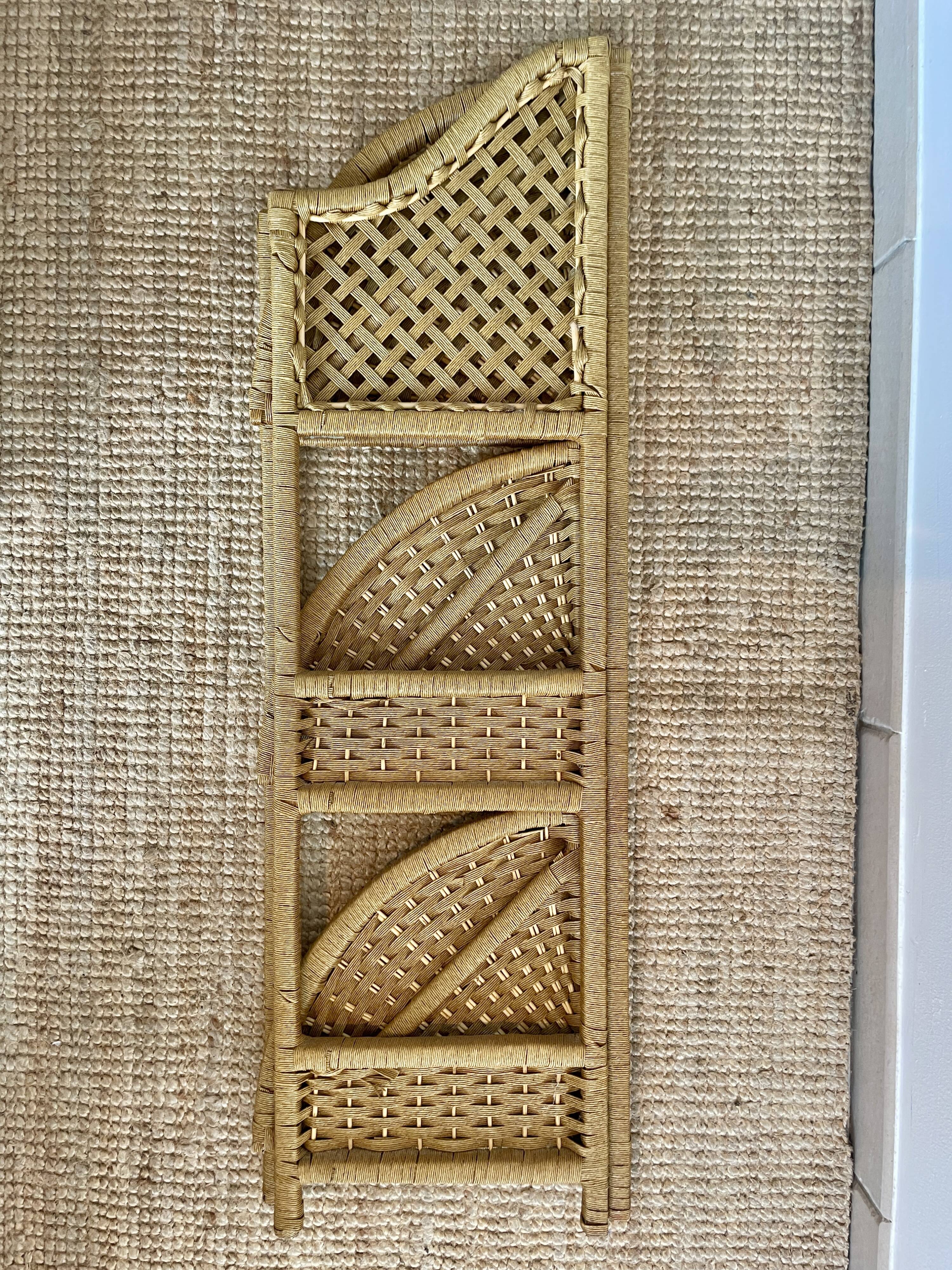 Folding rope corner, 70s corner shelf