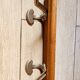 Porte manteau art déco bois et fer blanc