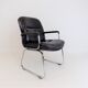 Set of 4 leather office chairs by Grahl
